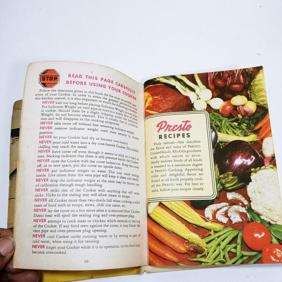 Vintage National Presto Cooker Model 40 Recipe Book Cookbook (4d) - Picture 8 of 9